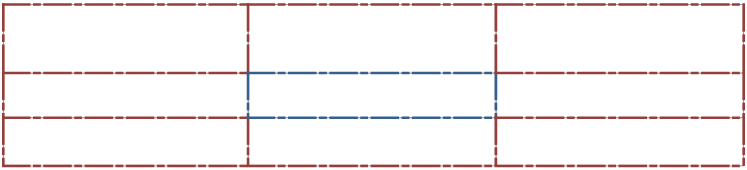 Central Cell with a Blue Border Central Cell with a Blue Border